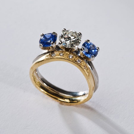 Blue Sapphire Ring Set