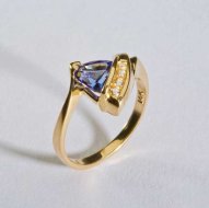 14k Gold Diamond Tanzanite