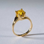 14k Gold Yellow Sapphire